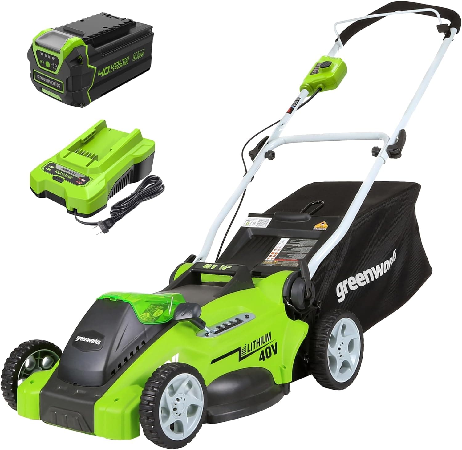 Greenworks 40V 16" Cordless Lawn Mower,